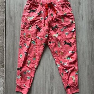 Festive Pajama Pants with Holiday Dog Print
